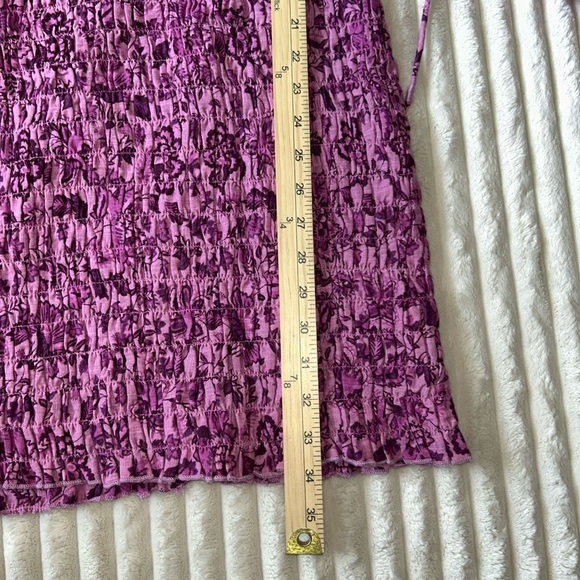 Free People Purple scrunch Sheath Dress with Bishop Sleeves - Picture 10 of 10